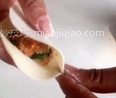 动态演示花样饺子的包法 