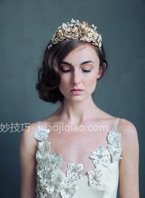 不俗气的新娘皇冠发饰图片 这一天你就是女王