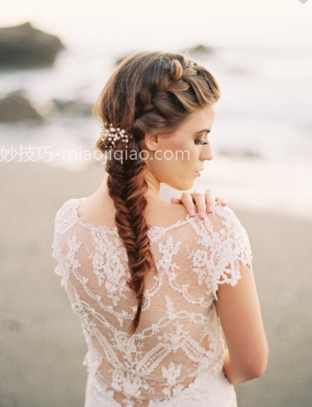 日系新娘编发造型图片 给你一个浪漫的森系婚礼
