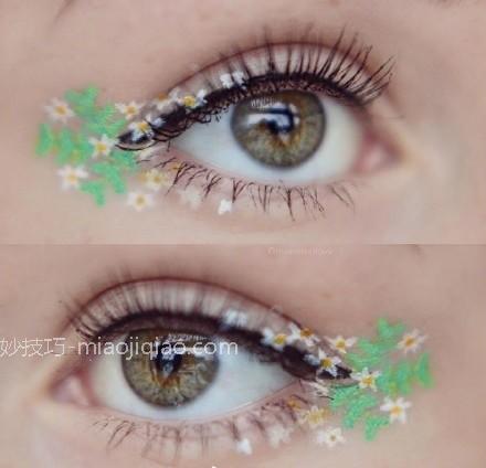 好看的鲜花眼妆图片造型 教你鲜花眼妆画法